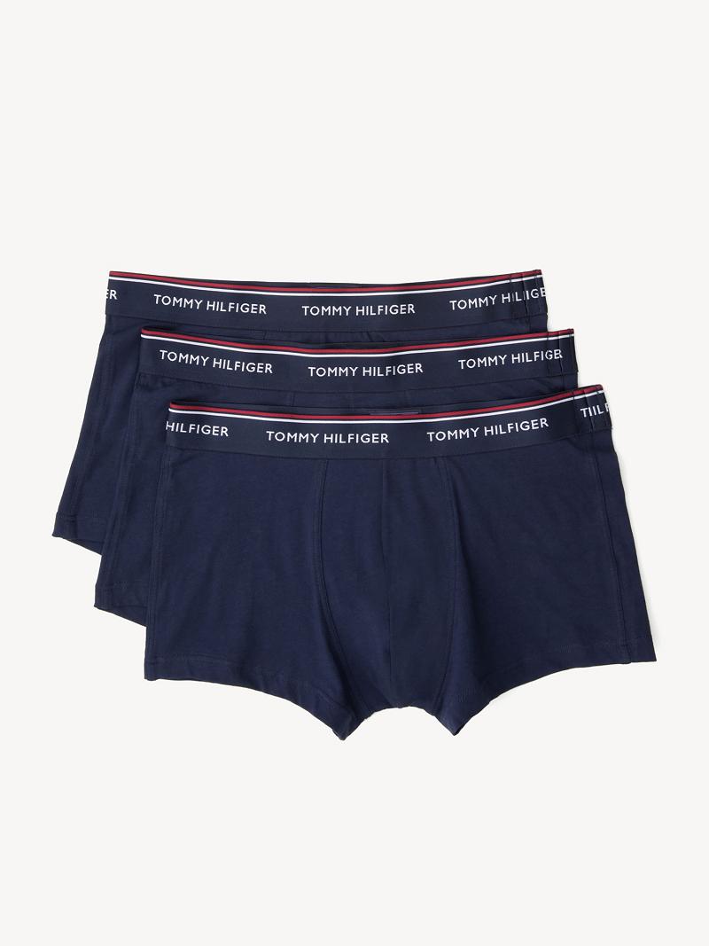 Férfi Tommy Hilfiger Premium essentials low rise trunk 3pk Trunks Sötétkék | HU 1309RVD